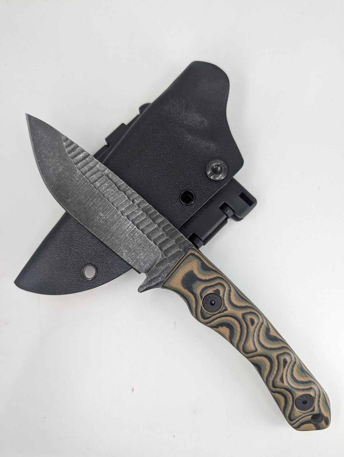 *Consignment* Stroup Knives GP2 G10 Camo Fixed Blade Knife