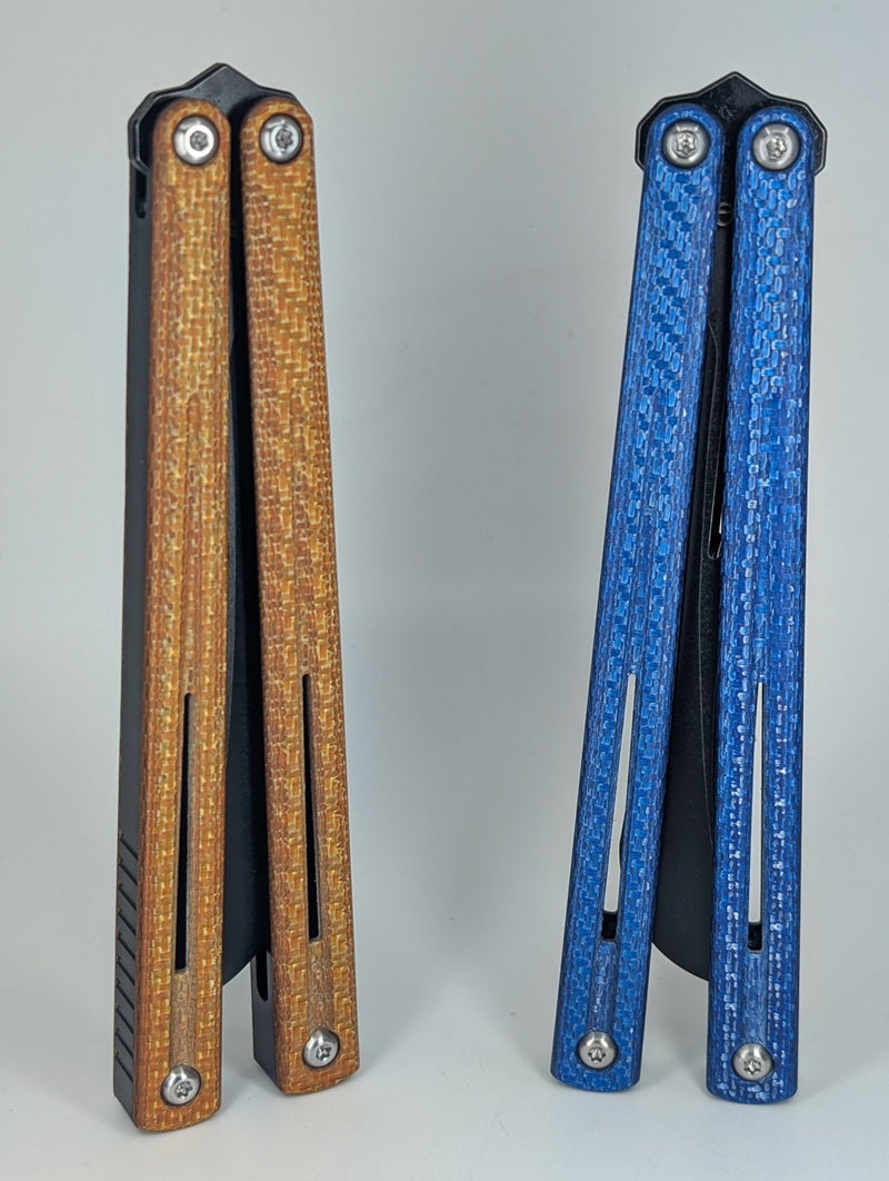 TOA x JF Knifeworks Coated Carbon Fiber False Blade Balisong