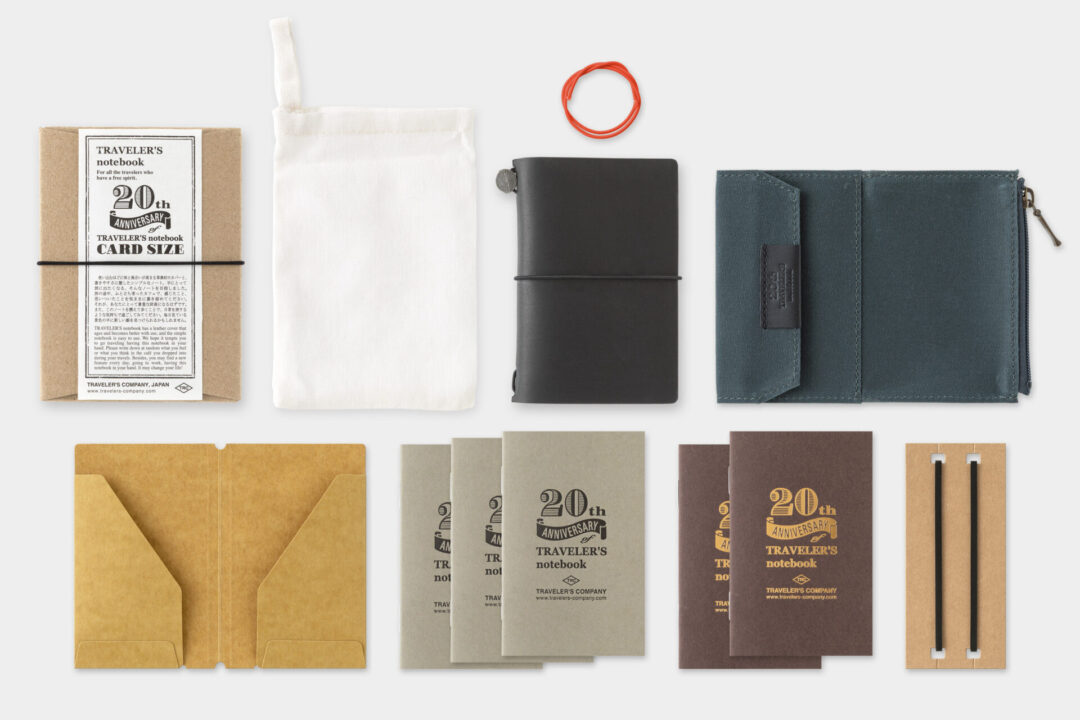 TRAVELER’S leather notebook Card Size 20th Anniversary Set