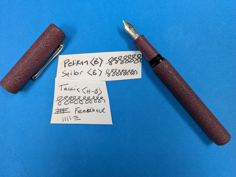 *Consignment* Taccia Kanshitsu Urushi Purple Fountain Pen 14k Gold Hard Broad (Sailor) Nib