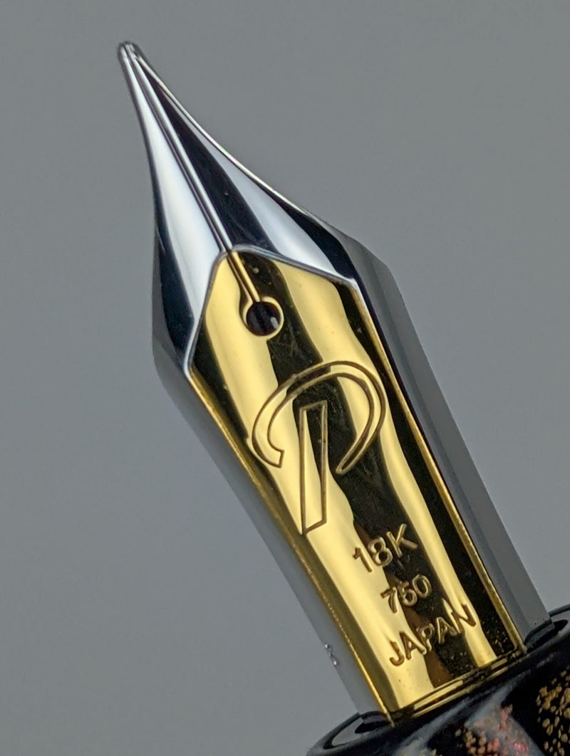 *Consignment* Taccia Palisades Octagonal Chinkin Hummingbird Fountain Pen 18kt Gold Medium Nib