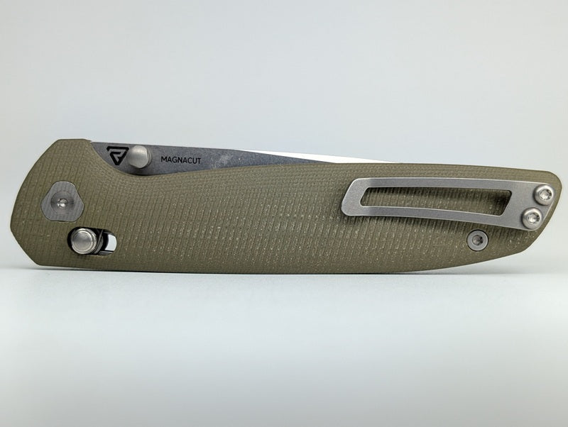 *Consignment* Tactile Knife Co. Maverick Green G-10 Crossbar Lock Folding Knife