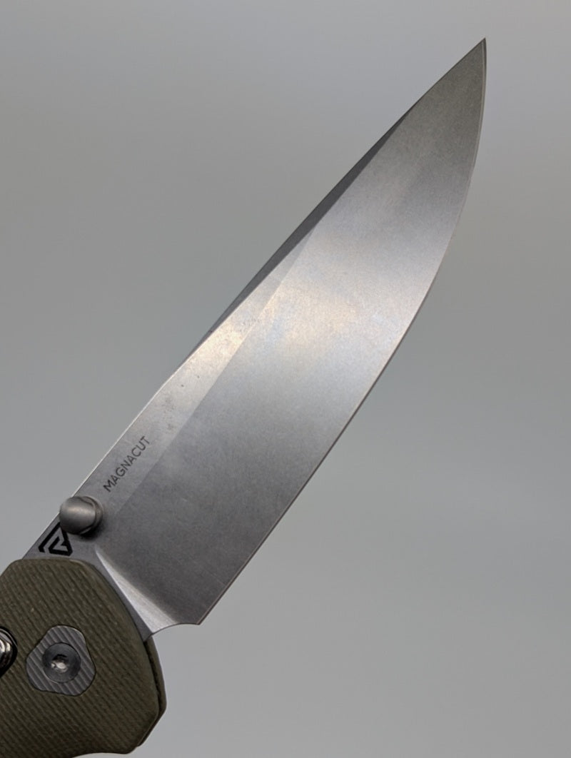 *Consignment* Tactile Knife Co. Maverick Green G-10 Crossbar Lock Folding Knife