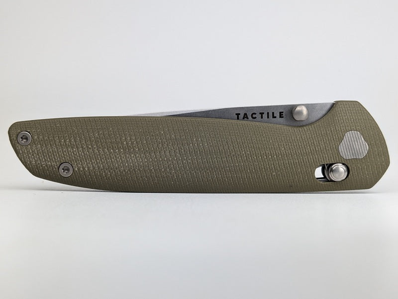 *Consignment* Tactile Knife Co. Maverick Green G-10 Crossbar Lock Folding Knife