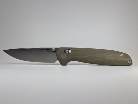 *Consignment* Tactile Knife Co. Maverick Green G-10 Crossbar Lock Folding Knife