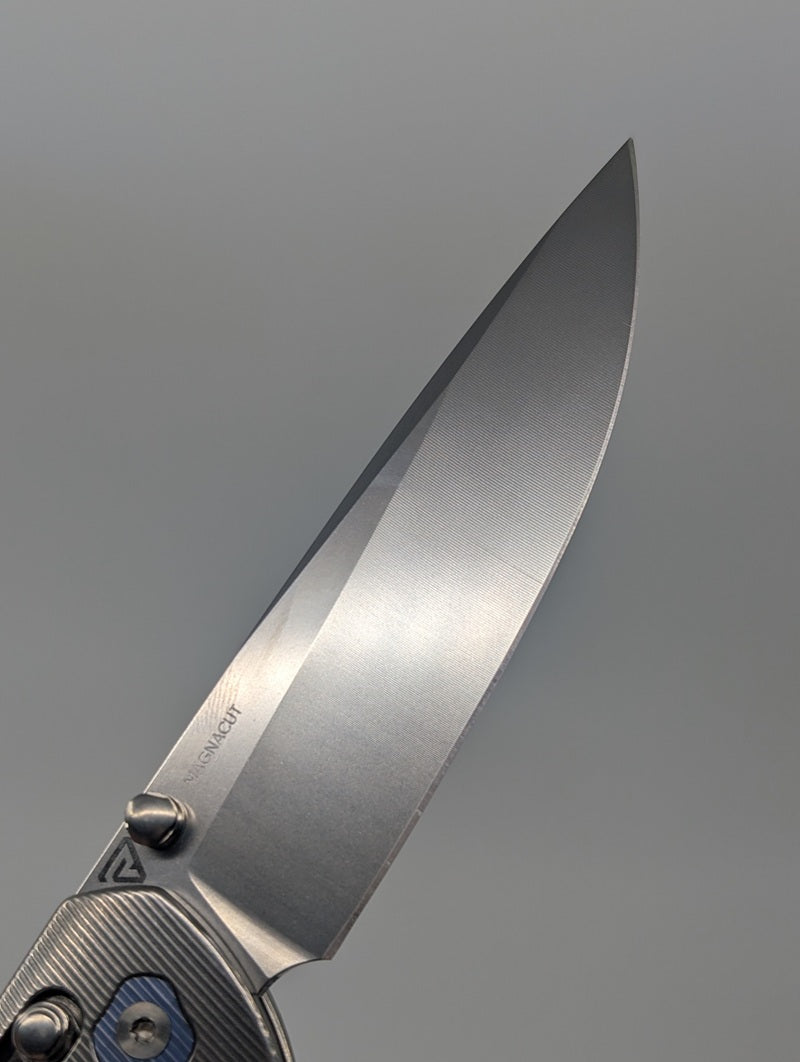 *Consignment* Tactile Knife Co. Maverick Titanium Magnacut Cross Bar Lock Folding Knife