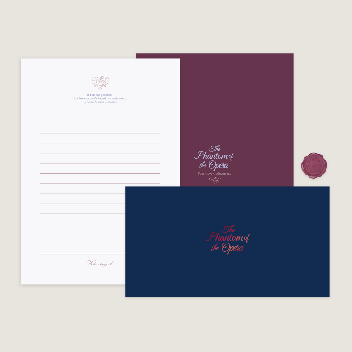 Wearingeul World Literature Letter Set