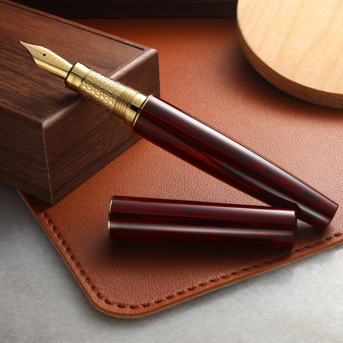 Thomas Slim Namur Ebonite Fountain Pen and Rollerball
