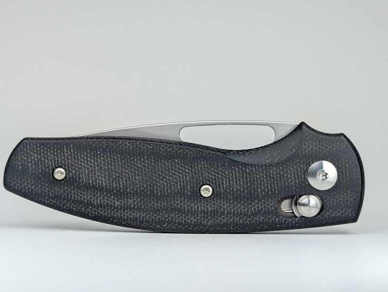 *Consignment* Three Rivers Manufacturing Bulldog Rev B Double Black Micarta 3D Folding Knife