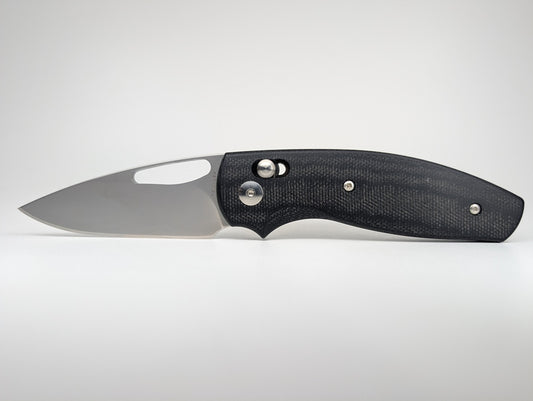 *Consignment* Three Rivers Manufacturing Bulldog Rev B Double Black Micarta 3D Folding Knife