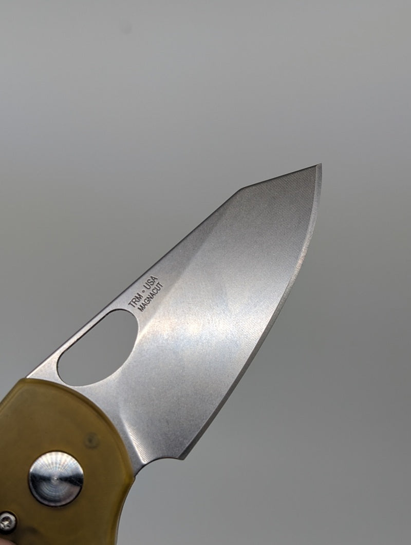 *Consignment* Three Rivers Manufacturing Holier Nerd Ultem Magnacut Linerlock Folding Knife