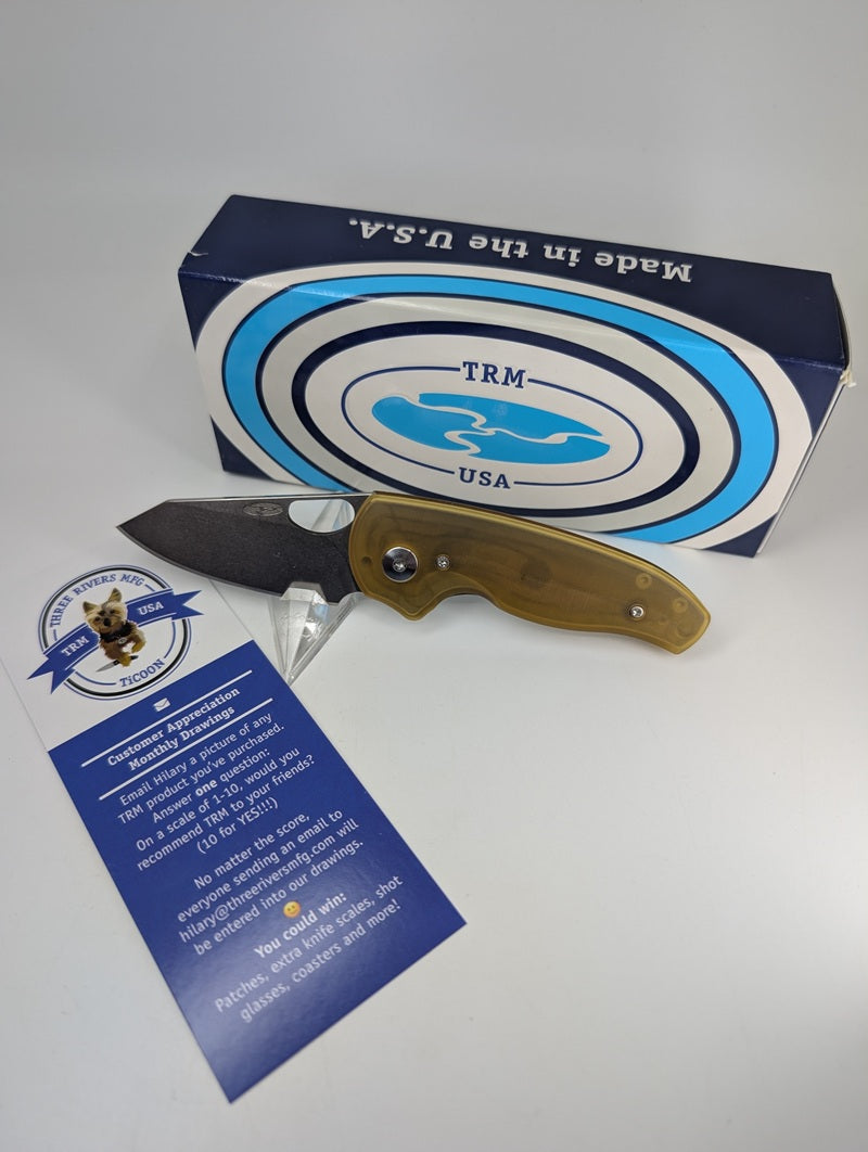 *Consignment* Three Rivers Manufacturing Holier Nerd Ultem Magnacut Linerlock Folding Knife