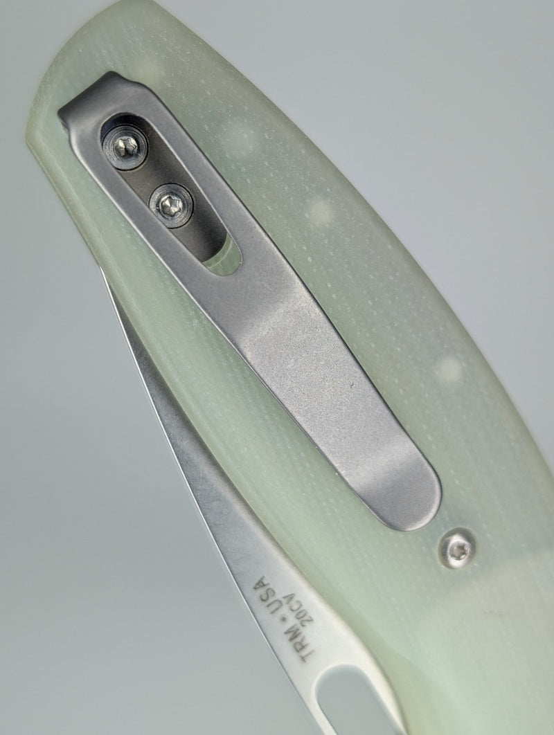 *Consignment* Three Rivers Manufacturing Bulldog Jade G-10 Crossbar Lock Folding Knife