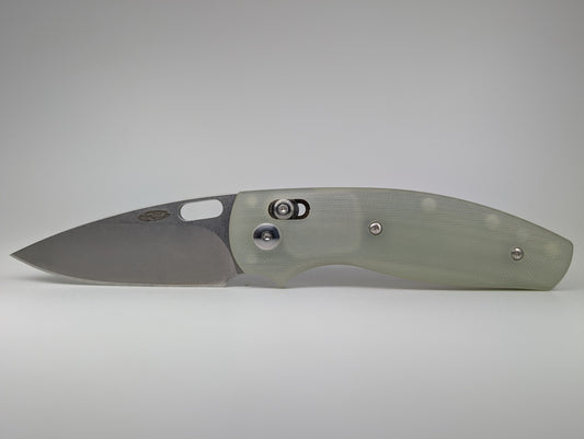 *Consignment* Three Rivers Manufacturing Bulldog Jade G-10 Crossbar Lock Folding Knife