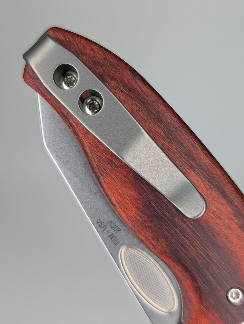 *Consignment* Three Rivers Manufacturing Nerd Rosewood Tek-Wood Linerlock Folding Knife