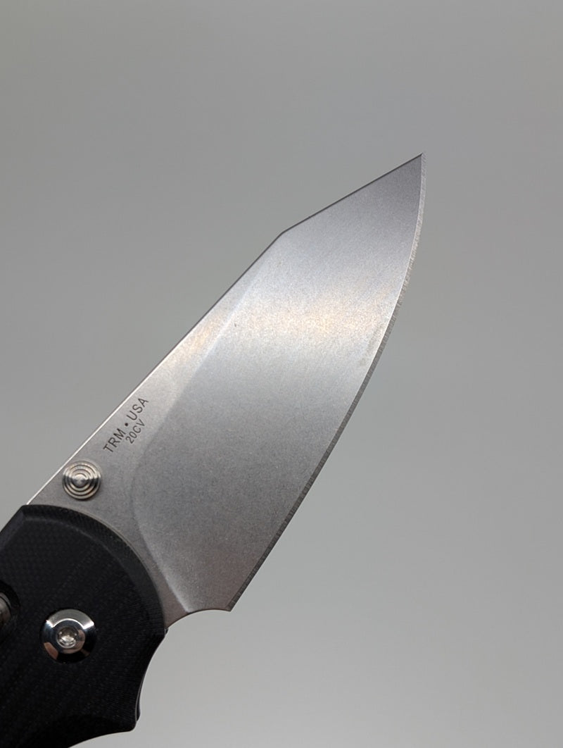 *Consignment* Three Rivers Manufacturing Shadow Jet Black G-10 River-Lok Folding Knife