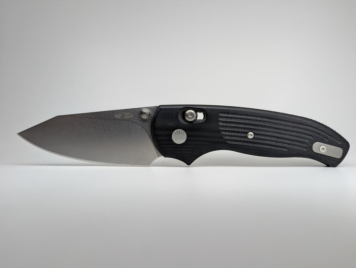 *Consignment* Three Rivers Manufacturing Shadow Jet Black G-10 River-Lok Folding Knife
