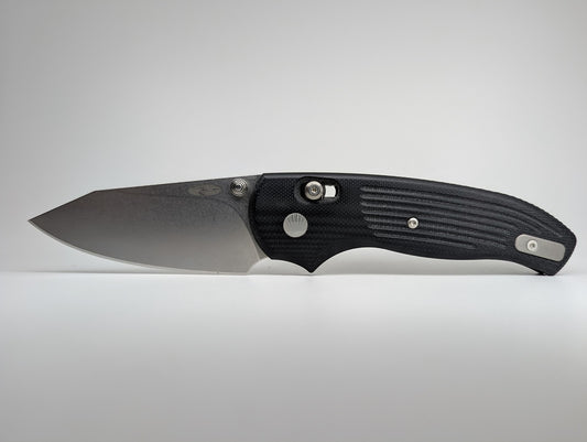 *Consignment* Three Rivers Manufacturing Shadow Jet Black G-10 River-Lok Folding Knife