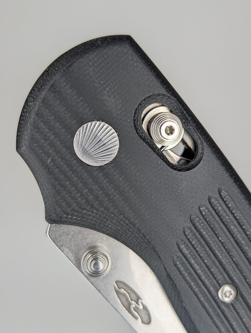 *Consignment* Three Rivers Manufacturing Shadow Jet Black G-10 River-Lok Folding Knife