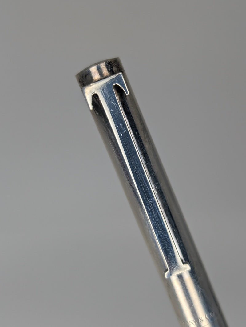 *Consignment* Tiffany & Co Sterling Silver Fountain Pen 18k Gold Medium Nib