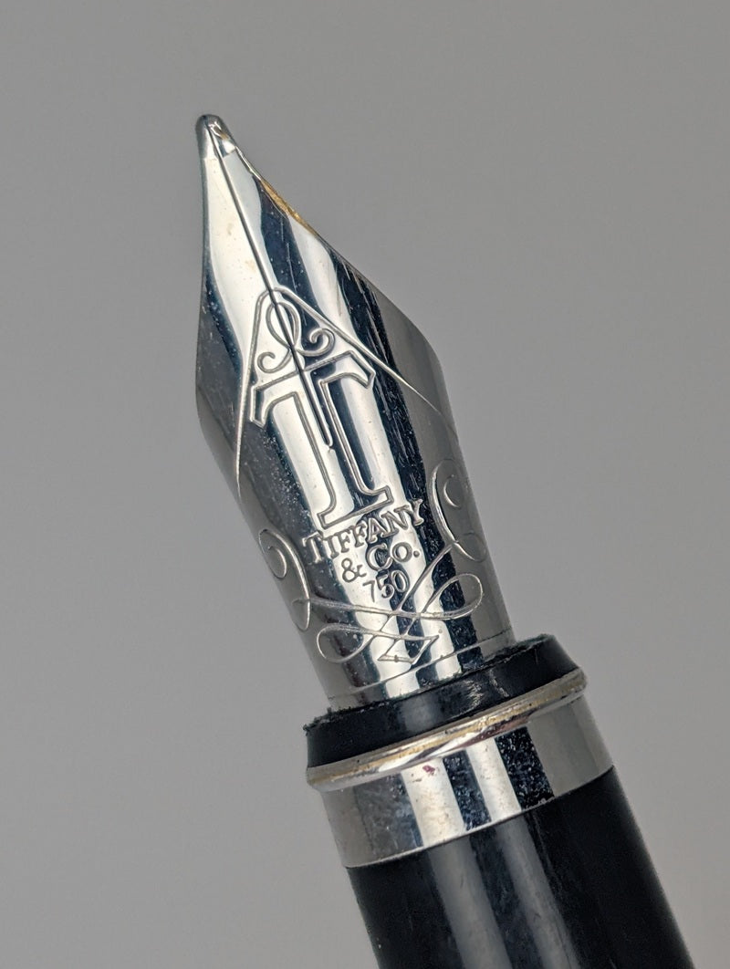 *Consignment* Tiffany & Co Sterling Silver Fountain Pen 18k Gold Medium Nib
