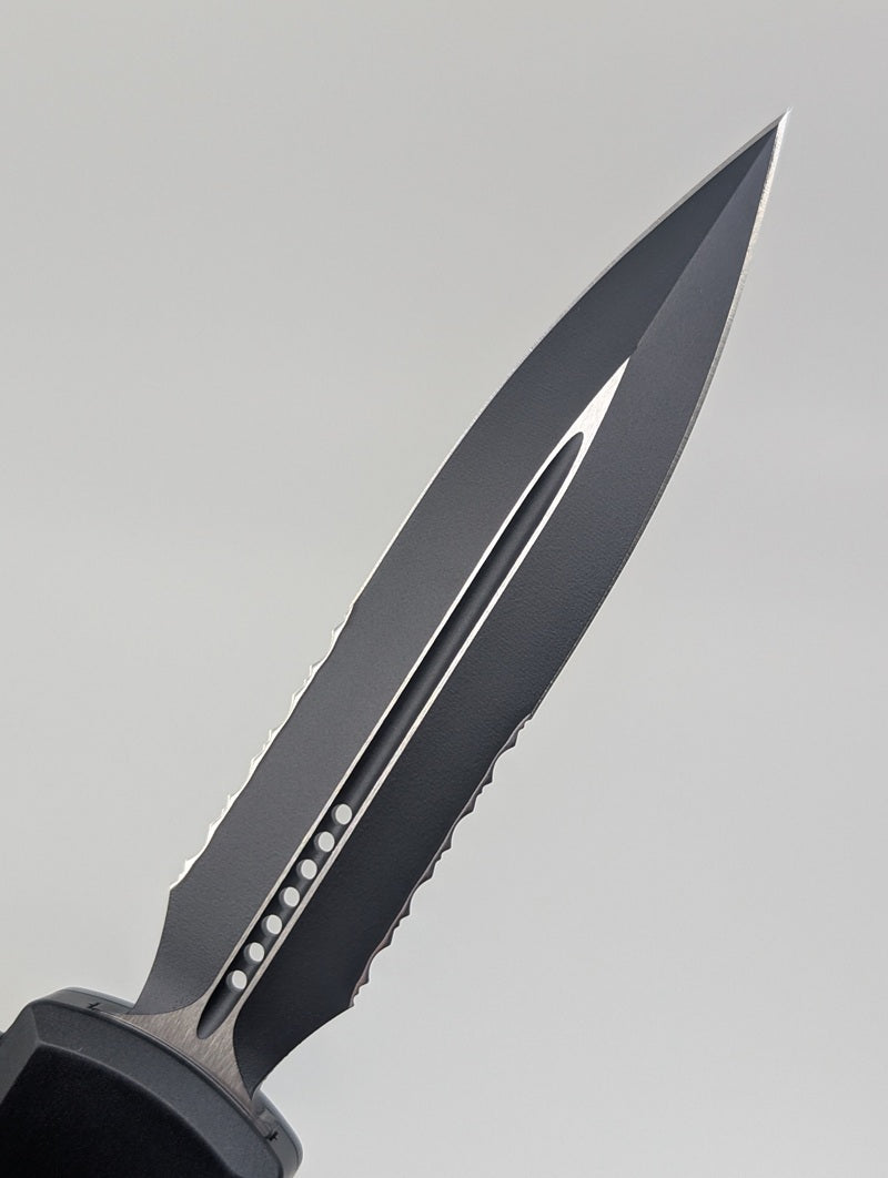 Microtech Ultratech Double Edge Gen IV Tactical Partial Serrated Out the Front Knife