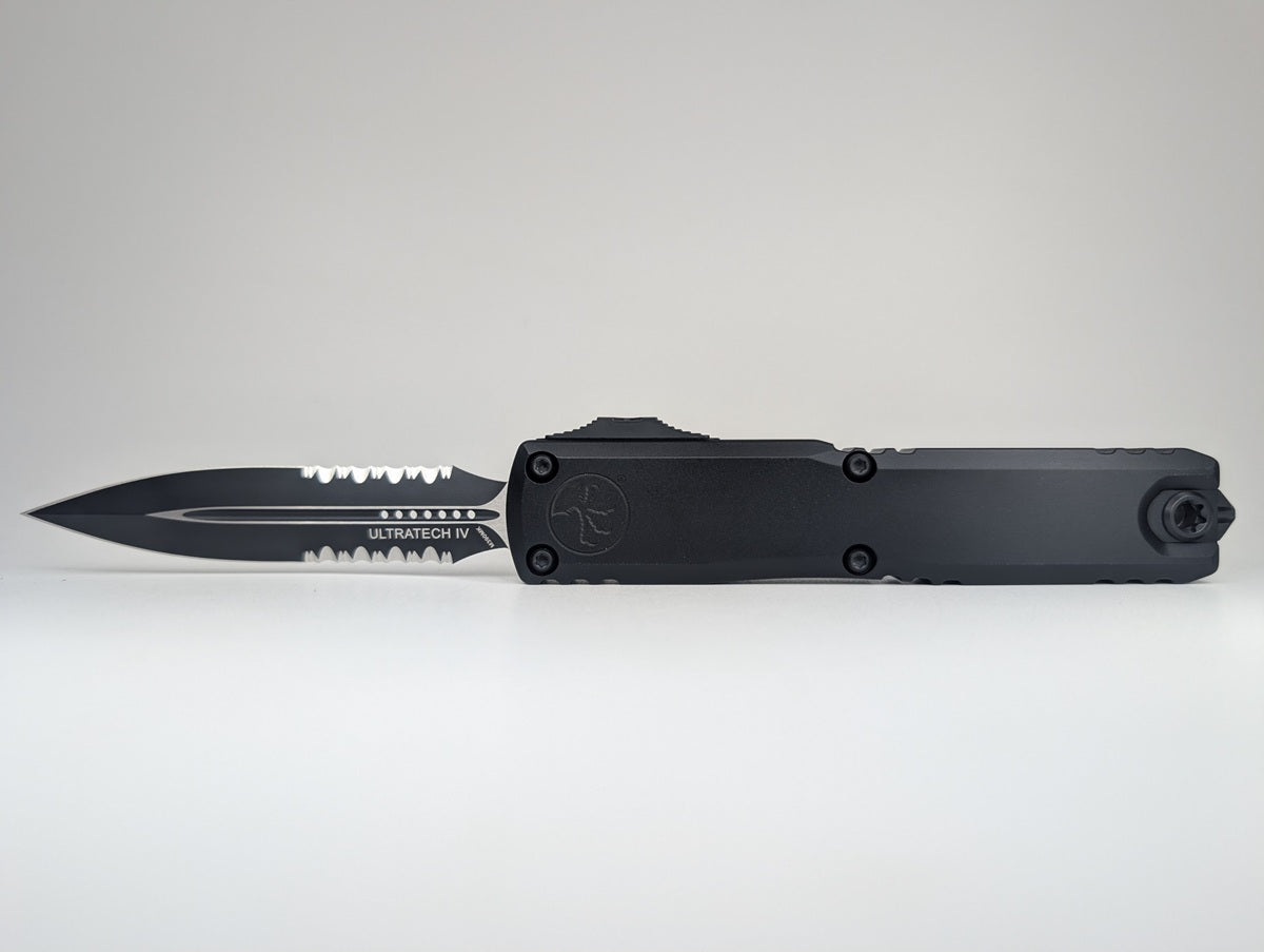 Microtech Ultratech Double Edge Gen IV Tactical Partial Serrated Out the Front Knife