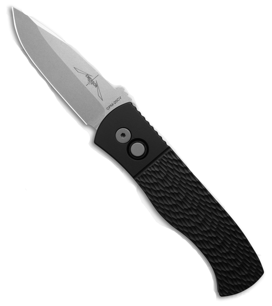 Protech Emerson CQC7 Auto Textured Black Handle Stonewash Spearpoint