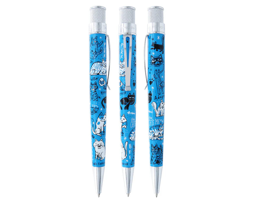Retro 51 Tornado Cat Rescue Series IV Ballpoint Pen Free Refill