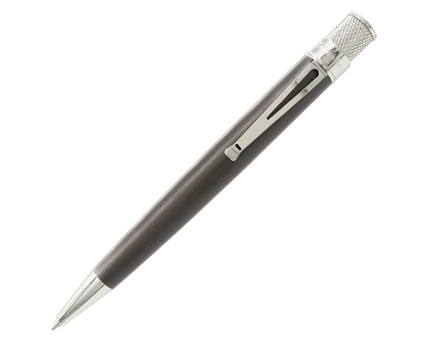 Retro 51 Tornado Platinum Executive Black Nickel Rollerball Pen