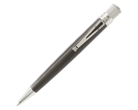 Retro 51 Tornado Platinum Executive Black Nickel Rollerball Pen