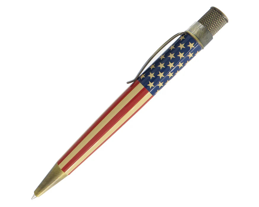 Retro 51 Tornado Vintage Metalsmith Tribute 250 Flag Rollerball Pen