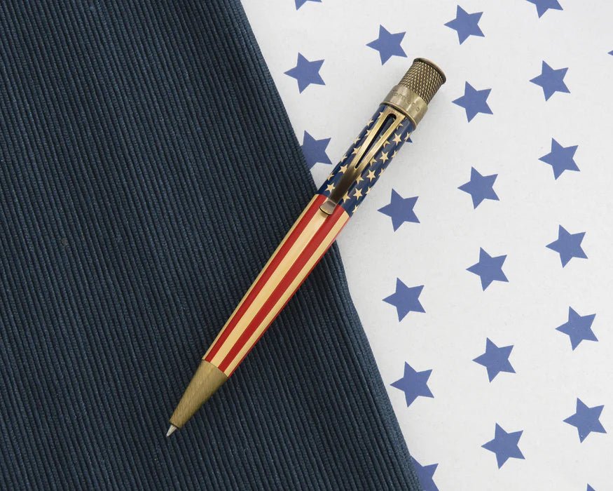 Retro 51 Tornado Vintage Metalsmith Tribute 250 Flag Rollerball Pen