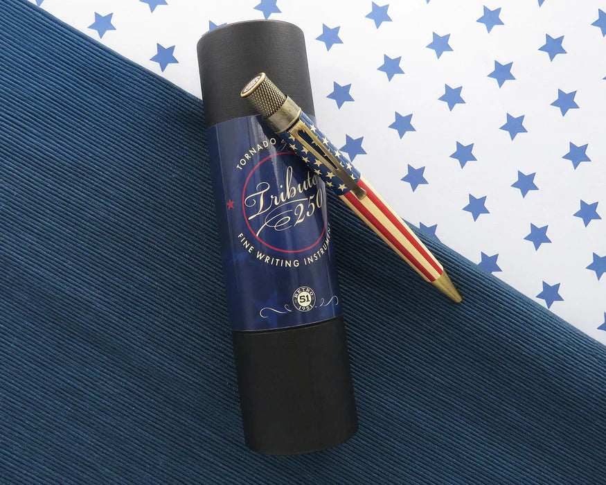 Retro 51 Tornado Vintage Metalsmith Tribute 250 Flag Rollerball Pen