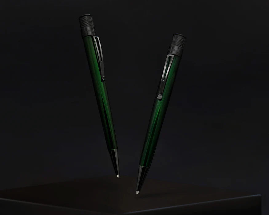 Retro 51 Tornado Stealth Emerald Green Rollerball Pen