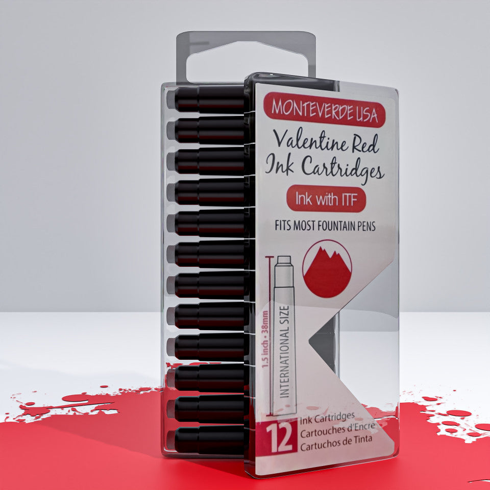 Monteverde 12pk Ink Cartridges Fits most Fountain Pens