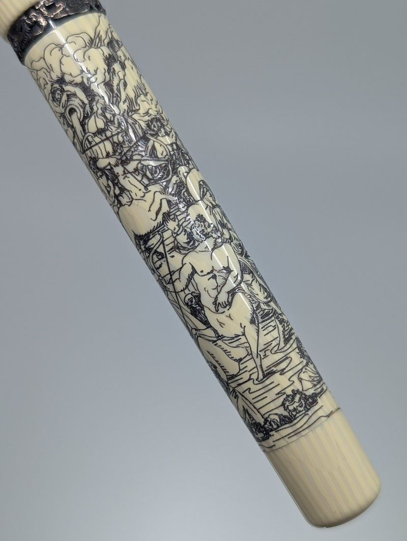 *Consignment* Visconti La Divina Commedia Limited Edition Fountain Pen 18k Gold Medium Nib #128 of 388