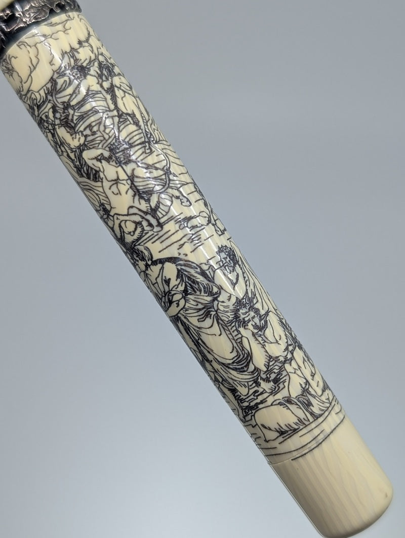 *Consignment* Visconti La Divina Commedia Limited Edition Fountain Pen 18k Gold Medium Nib #128 of 388