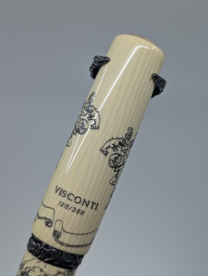 *Consignment* Visconti La Divina Commedia Limited Edition Fountain Pen 18k Gold Medium Nib #128 of 388