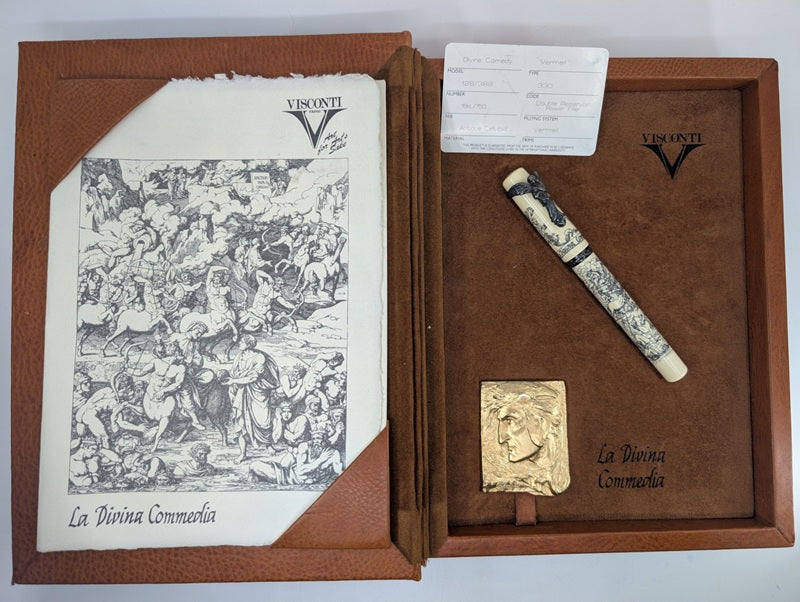 *Consignment* Visconti La Divina Commedia Limited Edition Fountain Pen 18k Gold Medium Nib #128 of 388