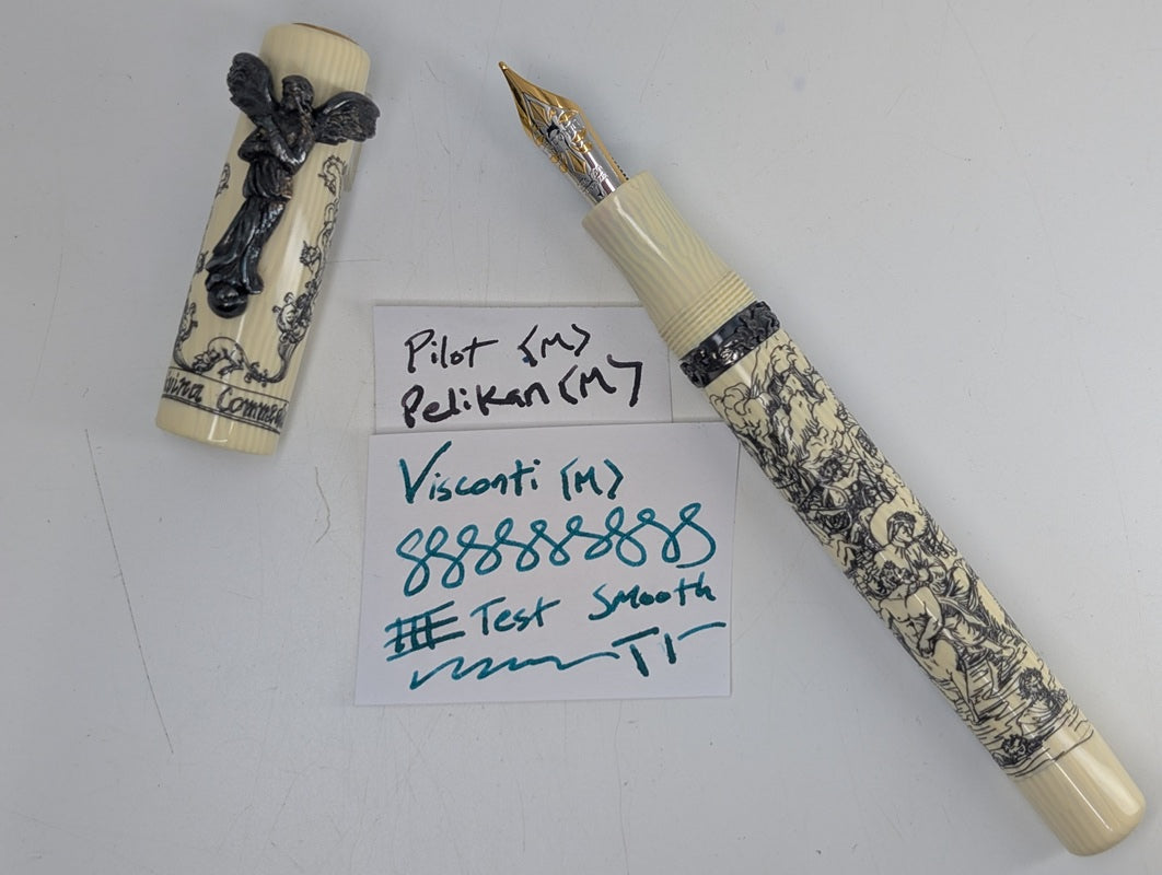 *Consignment* Visconti La Divina Commedia Limited Edition Fountain Pen 18k Gold Medium Nib #128 of 388