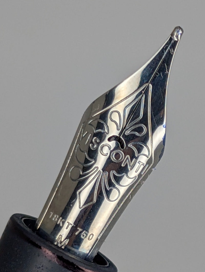 *Consignment* Visconti Homo Sapiens Steel Age Fountain Pen 18k Gold Medium Nib