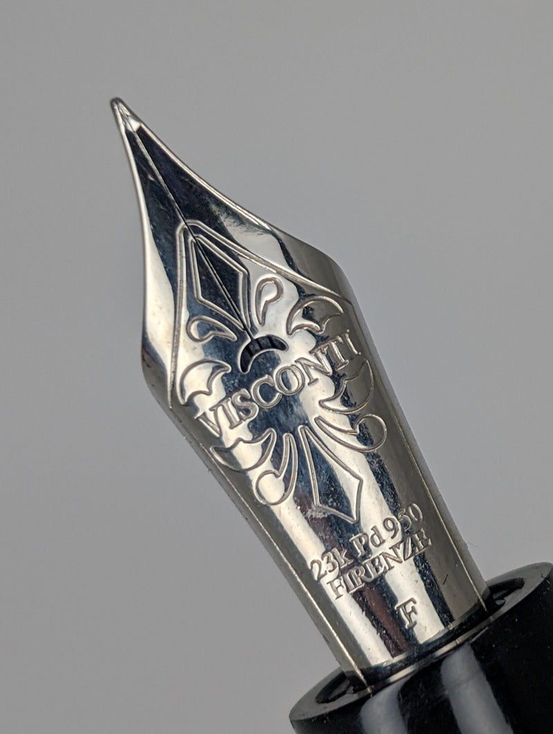 *Consignment* Visconti Millionaire Black Empire Fountain Pen 23k Palladium Fine Nib