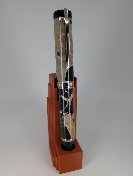 *Consignment* Visconti Millionaire Black Empire Fountain Pen 23k Palladium Fine Nib
