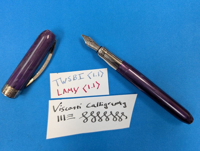 *Consignment* Visconti Rembrandt Purple Fountain Pen Calligraphy Nib