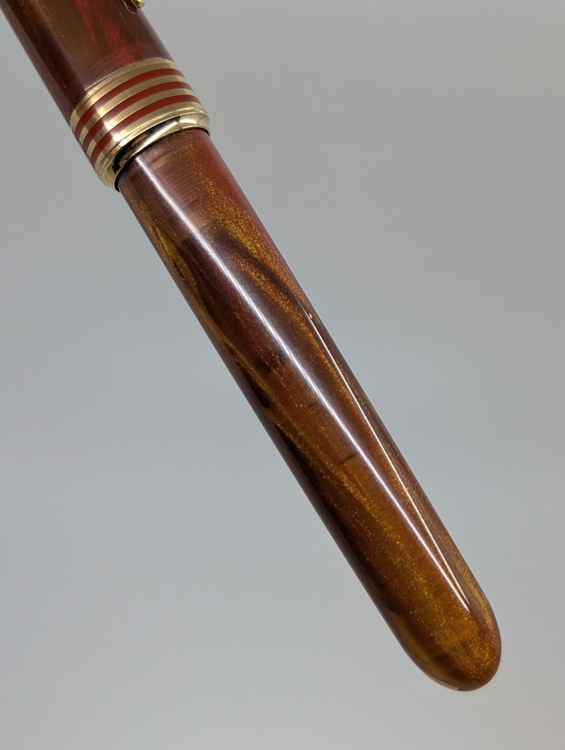 *Consignment* Visconti Saturno Limited Edition Brown Dione Fountain Pen 23k Palladium 1.3 Nib