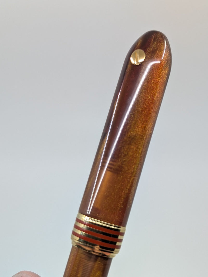 *Consignment* Visconti Saturno Limited Edition Brown Dione Fountain Pen 23k Palladium 1.3 Nib