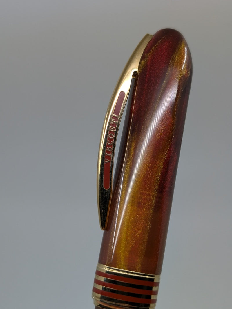 *Consignment* Visconti Saturno Limited Edition Brown Dione Fountain Pen 23k Palladium 1.3 Nib
