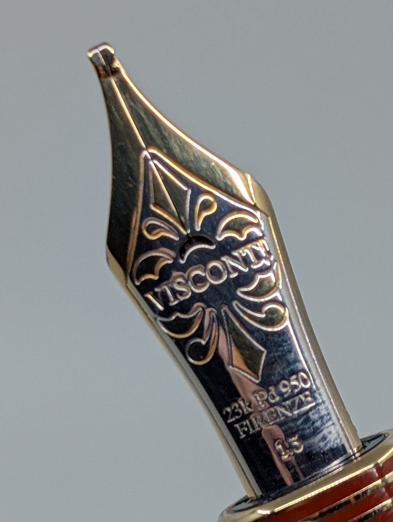 *Consignment* Visconti Saturno Limited Edition Brown Dione Fountain Pen 23k Palladium 1.3 Nib
