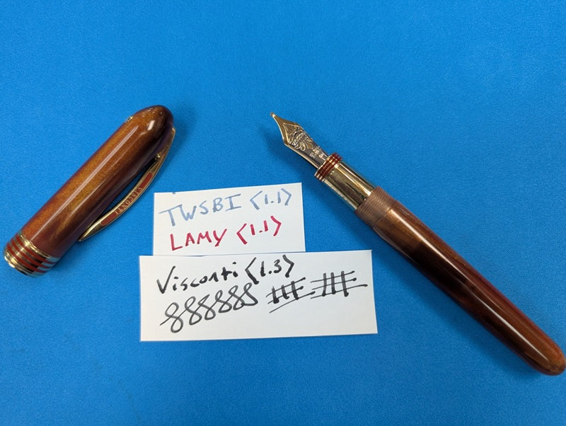 *Consignment* Visconti Saturno Limited Edition Brown Dione Fountain Pen 23k Palladium 1.3 Nib